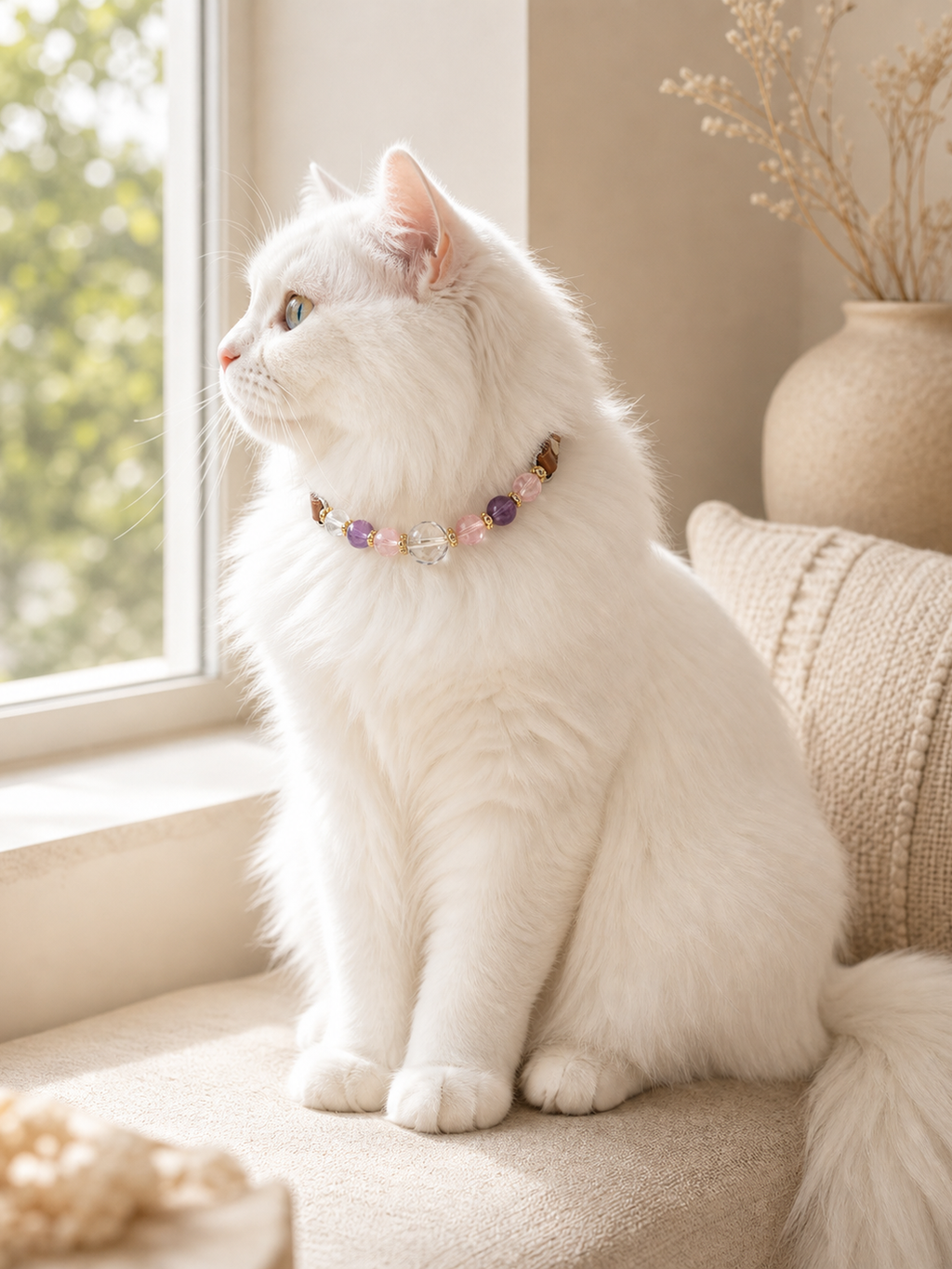 Sagittarius Guardian Pet Crystal Collar second pet wearing scene