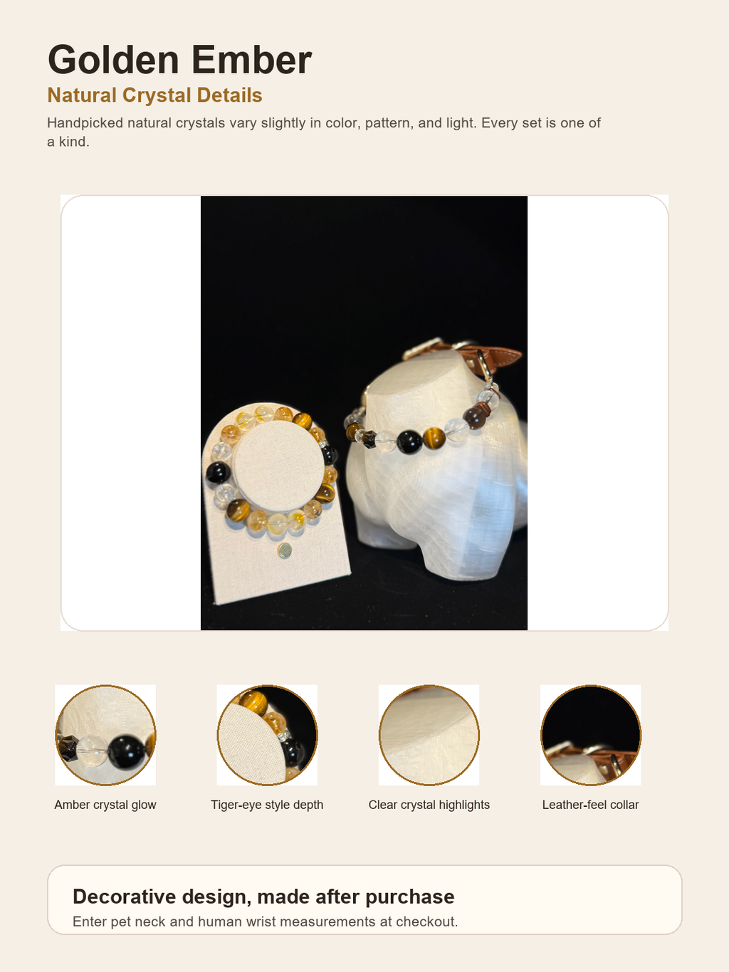 Golden Ember Matching Crystal Set natural crystal detail image
