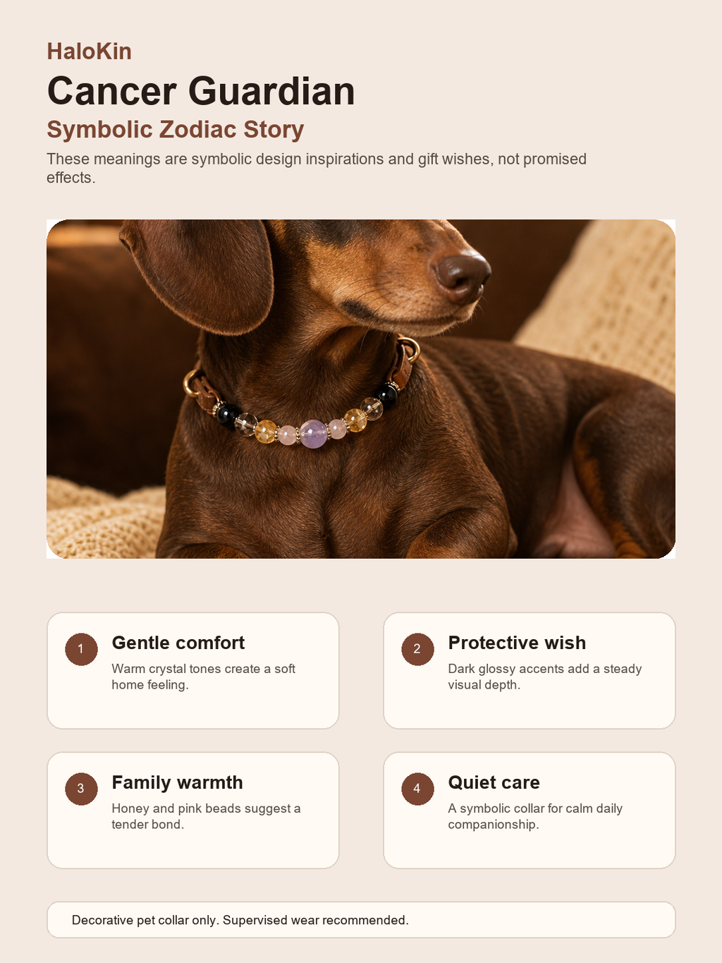 Cancer Guardian Pet Crystal Collar symbolic zodiac story image