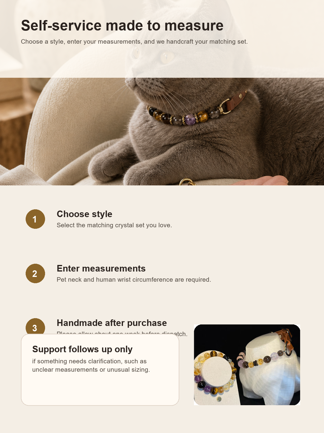 Taurus Earthlight Matching Crystal Set self-service made-to-measure guide