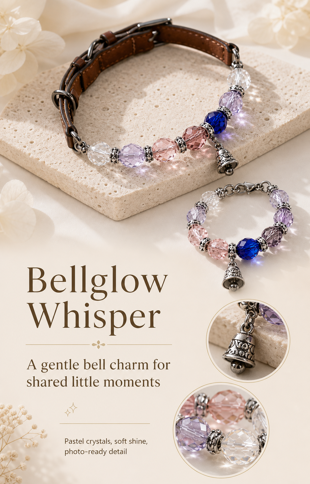Bellglow Whisper design meaning and crystal detail