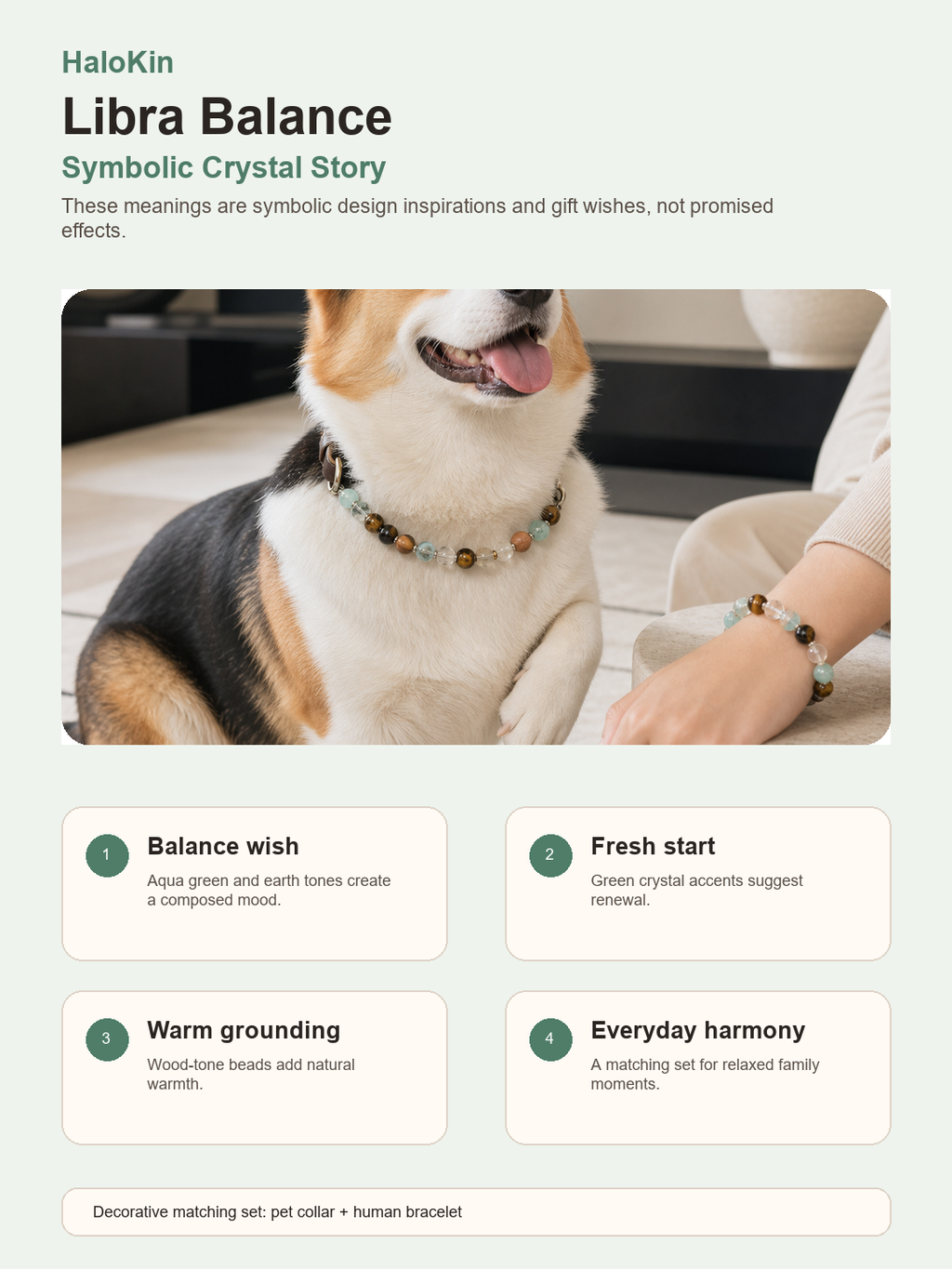 Libra Balance Matching Crystal Set symbolic crystal story