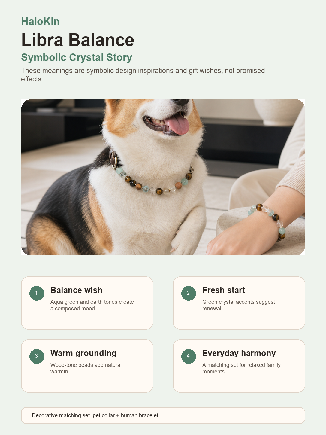 Libra Balance Matching Crystal Set symbolic crystal story